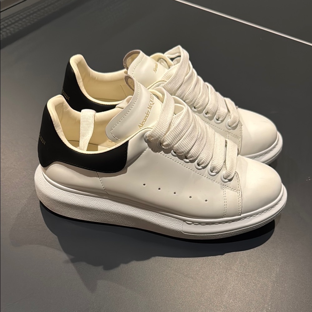 Alexander McQueen White and Black Sneakers